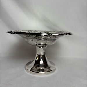 Poole silver Silverplated footed serving dish. #259. 4.5” tall 8” wide